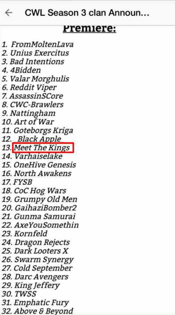 Runners up of CWLL s2 proudly entering the CWLP S3. Thanks for believing and giving a chance to MTK. Cheers🍻 <a href="/champwarleague/">Champions War League</a> <a href="/ClashofClans/">Clash of Clans</a>