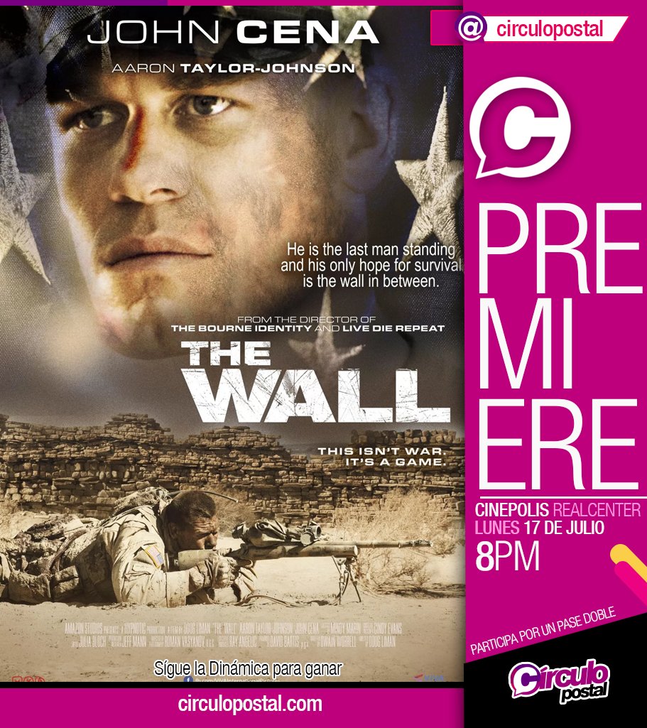 circulopostal's tweet photo. 🔥 DINÁMICA 🔥 Para tener un #FelizLunes: Gana un pase a la premier de #EnLaMiraDelFrancotirador de @Cinepolis 👉🏽 https://t.co/YgYZv9uK4T https://t.co/5sbdLRFx6G