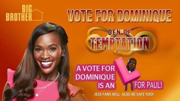 rizmwimb's tweet photo. Do your daily duties!!! @DominiqueC_BB #VOTEDOMINIQUE ❤️❤️ #BB19 https://t.co/UJflEvlO2p