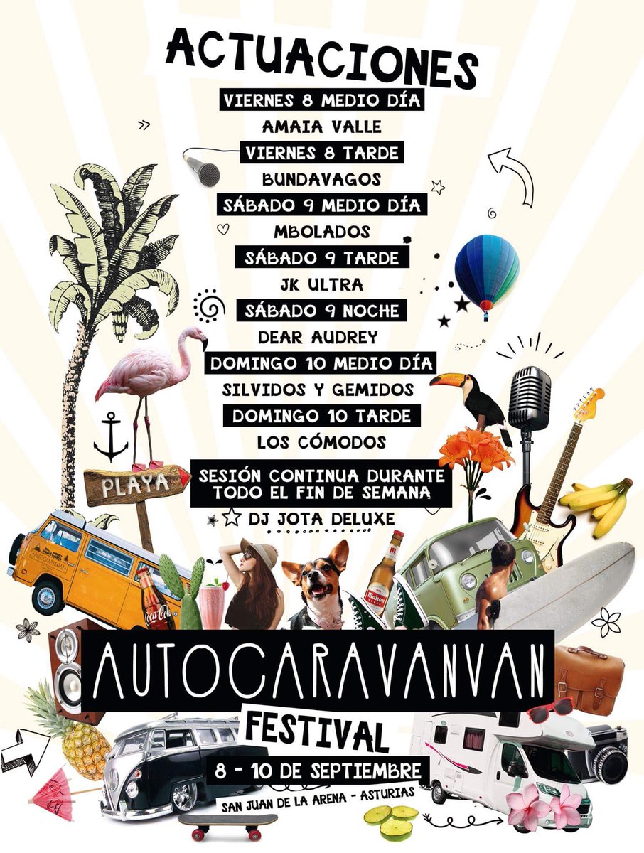¿Querías fiesta? Te la vamos a dar! Echa un vistazo a los conciertos!! Del 8 al 10 de septiembre nos vemos en #AutocaravanVan Fest