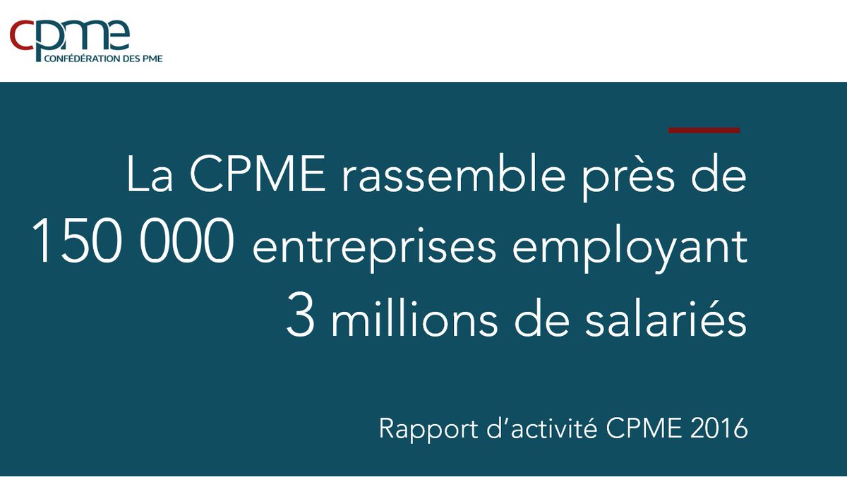 📈La CPME : l’organisation #patronale de référence des #TPE #PME ! 
+ d'infos : bit.ly/CPMERA