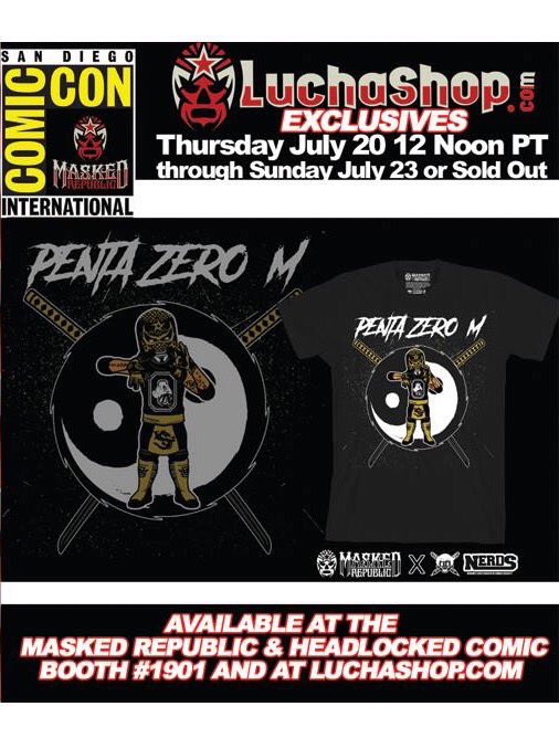 maskedrepublic's tweet photo. Details on how to get the officially licensed @NERDSClothingCo x @maskedrepublic x @PENTAELZEROM t-shirt FIRST https://t.co/Mvf7mDcSKQ