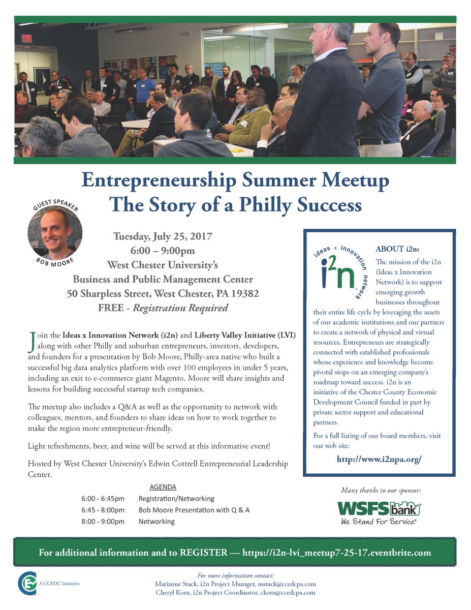 WCUCELC's tweet image. Join us July 25!! #Entrepreneur #meetup #i2n #LVI