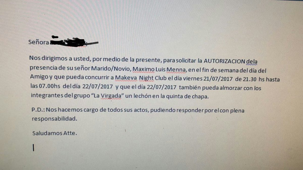 IvanZaballa9's tweet photo. En mi grupo pasan estas cosas, carta a la novia de un amigo.. https://t.co/q8kmOQWwJu