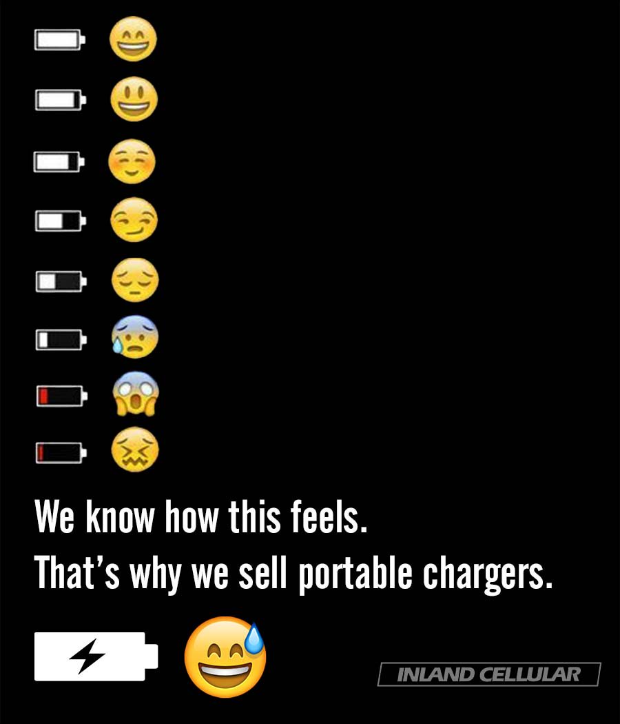 InlandCellular's tweet photo. We've got you covered. #wevegotgear #inlandcellular #portablechargers https://t.co/e3950wabDJ