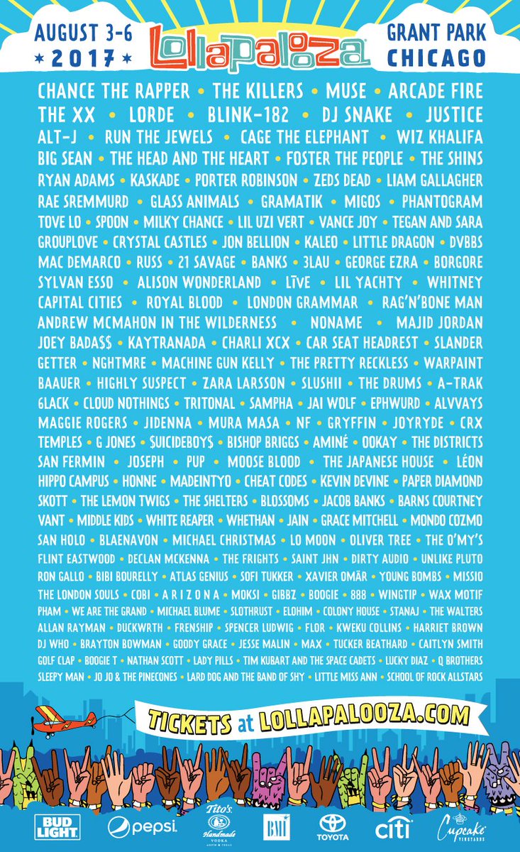 Do312's tweet image. Quote-retweet with your favorite #Lolla artist to win 2 @lollapalooza four day wristbands! Winner must follow @Do312–will be announced 7/31.