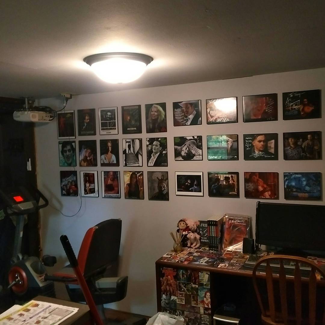 horrorhandmade's tweet photo. Room painted and horror wall of fame completed!  #loveit #horrorfan #onemorewalltogo https://t.co/TA2JGYpdB6