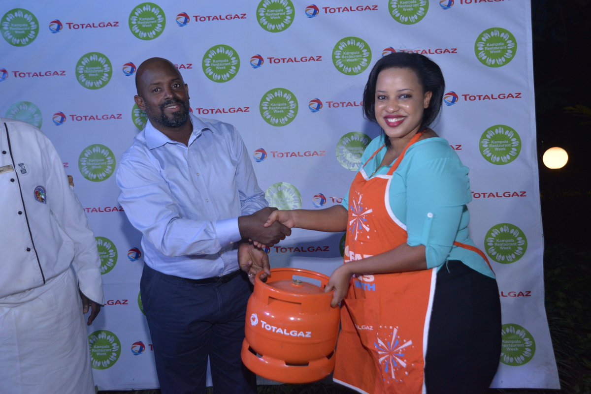 TotalEnergiesUG's tweet photo. Congratulations to @nbstv's Agatha who won this evening's first #TotalGAZCookOff after facing off against Grace from @TuskerLiteUG https://t.co/pYtCkY1fjO