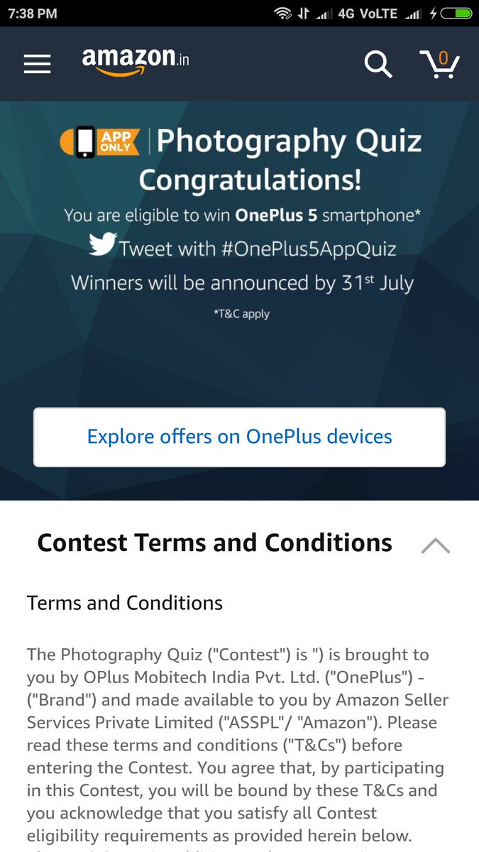 uddhavprabhu555's tweet image. Done!!! Wish to win #fingerCrossed #OnePlus5AppQuiz