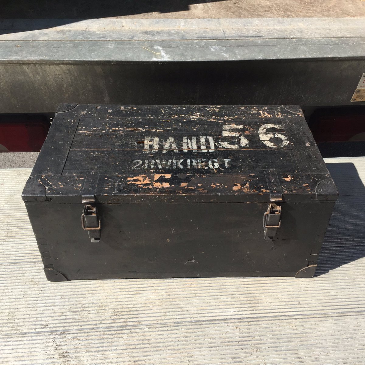 German military field box dated 1943 just in#WW2german military on the floor at Burners Cottage Antiques tel07836603339