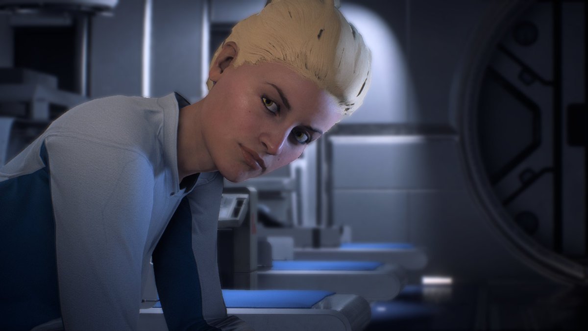 Jadzaea's tweet photo. @masseffect Like she's always up to something.  LOL  #JoyRyder #MassEffectAndromeda https://t.co/lpyoA7siln