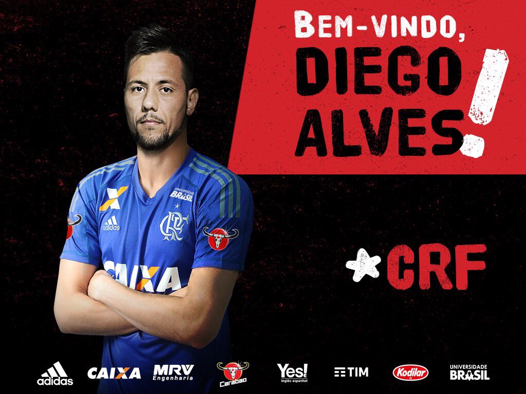 Confirmado e assinado! Diego Alves é o novo goleiro rubro-negro! Bem-vindo! #DiegoAlvesNoMengão