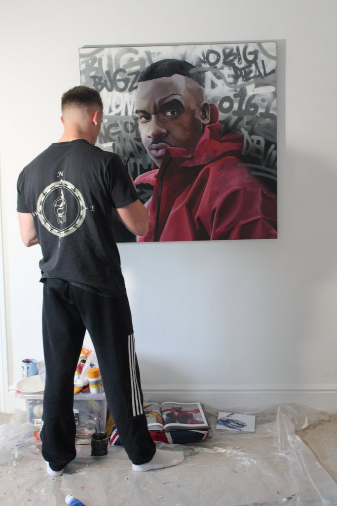 TomFitchArt's tweet photo. Working on the @TheBugzyMalone piece 🎨 https://t.co/jp8YeJBOeP