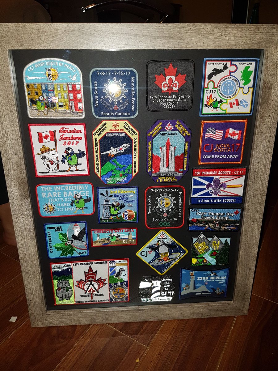 ChrisScouting's tweet photo. Been working on displaying my #cj2017 badges. https://t.co/hZY8M9VzZ2
