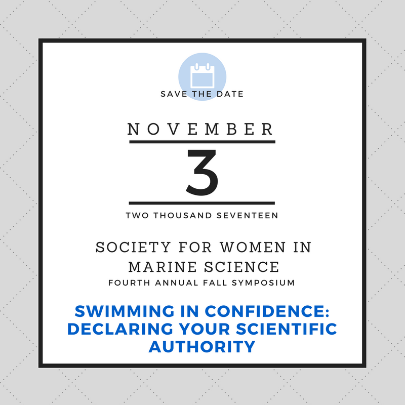 The official theme for #SWMS17 is Swimming in Confidence: Declaring your Scientific Authority. We are so excited for November!