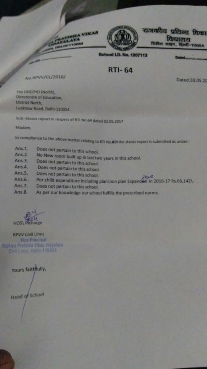 NISAedu's tweet image. This Delhi govt school spends Rs 66,142/- per child per year. #FeeRegulation #RTI #CostEfficiency 
@msisodia @ArvindKejriwal @swarup58