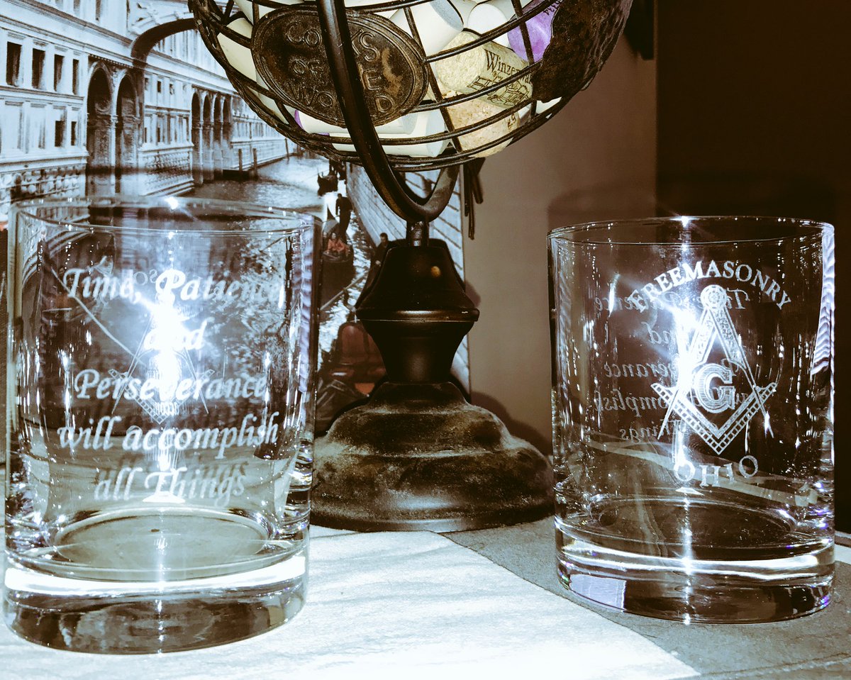 Our new #toasting glasses came in today and look great. A new trial format coming to the show soon. Hope you all will enjoy. #Freemasonry300