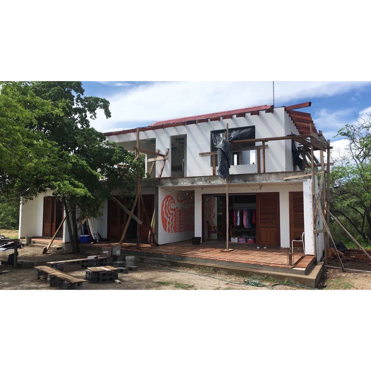 soclestudio's tweet photo. @SirenaSurfHouse in Nicaragua nearing completion! Next up the roof. #Socle #SocleProjects #Nicaragua #Popoyo #Architecture https://t.co/cOpICJ5rIw