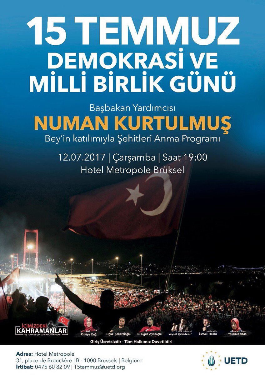drfatihtuna's tweet photo. Avrupa' nın  değişik şehirlerindeki "15 Temmuz Demokrasi ve Milli Birlik Günü'" programları @SirakayaZafer @myeneroglu @bilgi_blent https://t.co/XUnhL4JBdC