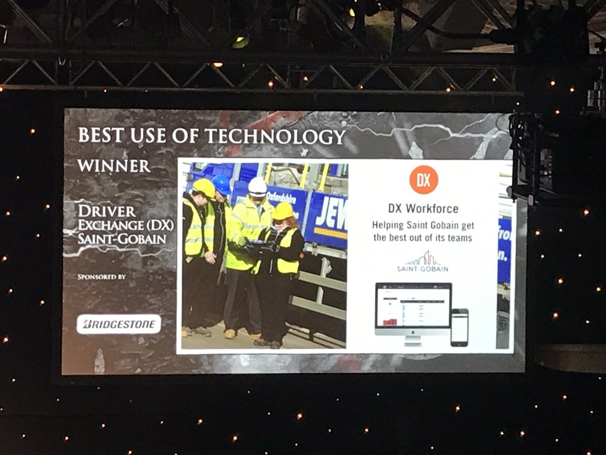 RHA (@rhanews) on Twitter photo Best Use of Technology Award?
Well that one goes to @DriverExchange and is sponsored by <a href="/BridgestoneCV/">Bridgestone Commercial</a> #MTAwards2017 Best Use of Technology Award?
Well that one goes to @DriverExchange and is sponsored by <a href="/BridgestoneCV/">Bridgestone Commercial</a> #MTAwards2017