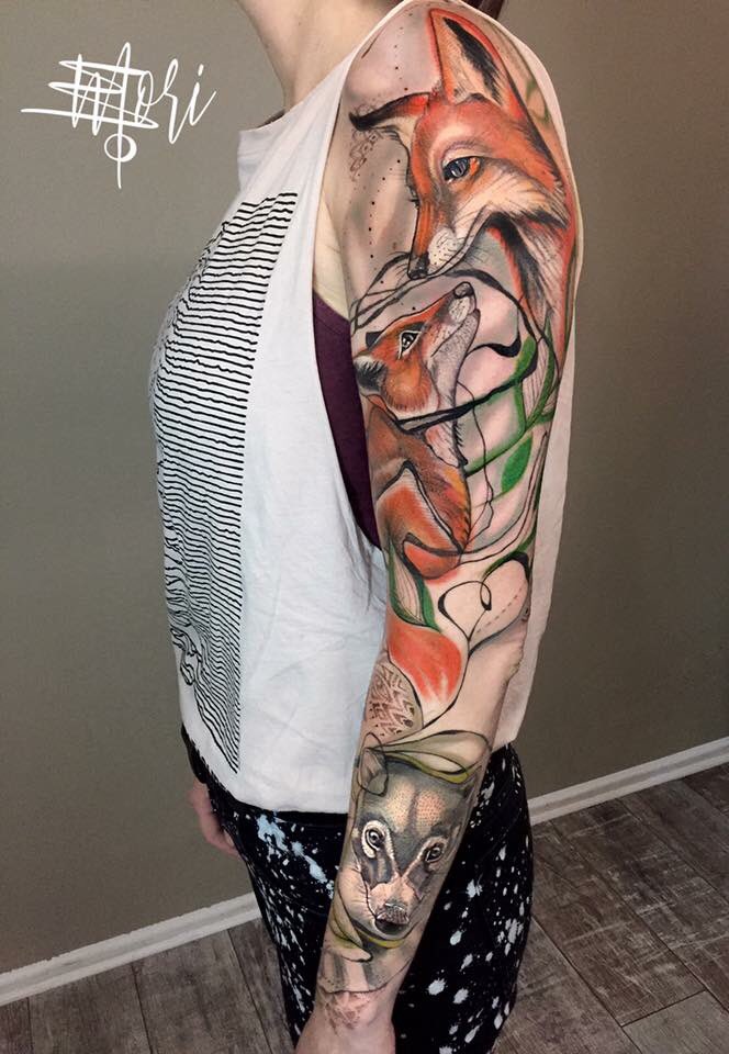 momoritattoo's tweet photo. #foxtattoo @foxartvn @TattooArtGuide @tattoogirlslife #FoxAndFriends #foxink https://t.co/WObR5EbxCr