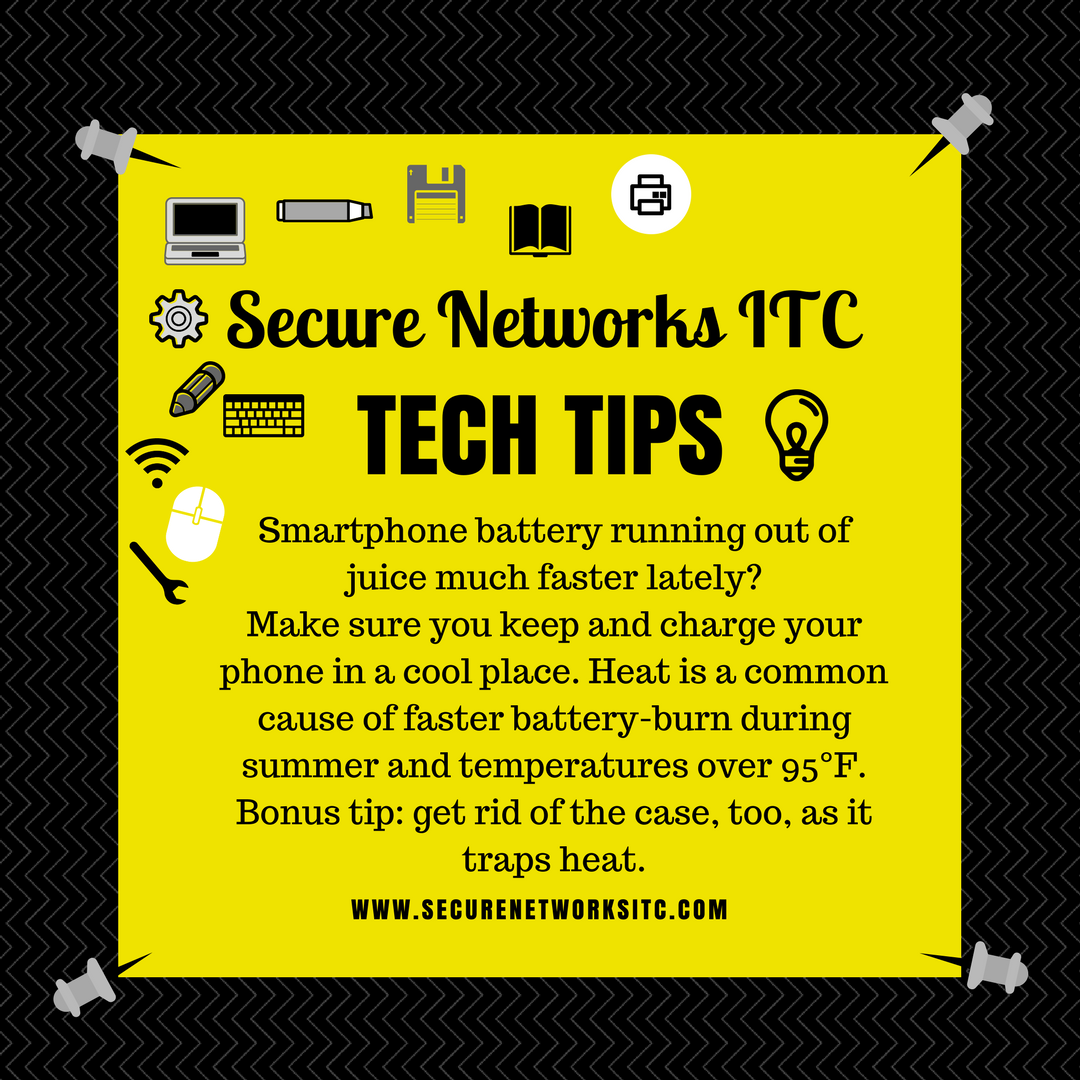 secnetitc's tweet photo. Summer heat isn't influencing just people, but your #smartphone battery as well 🌴🌵🌞⛱🔥
#wednesdaywisdom #techtip #secnetitc #snitc https://t.co/FLXwlMcI0K