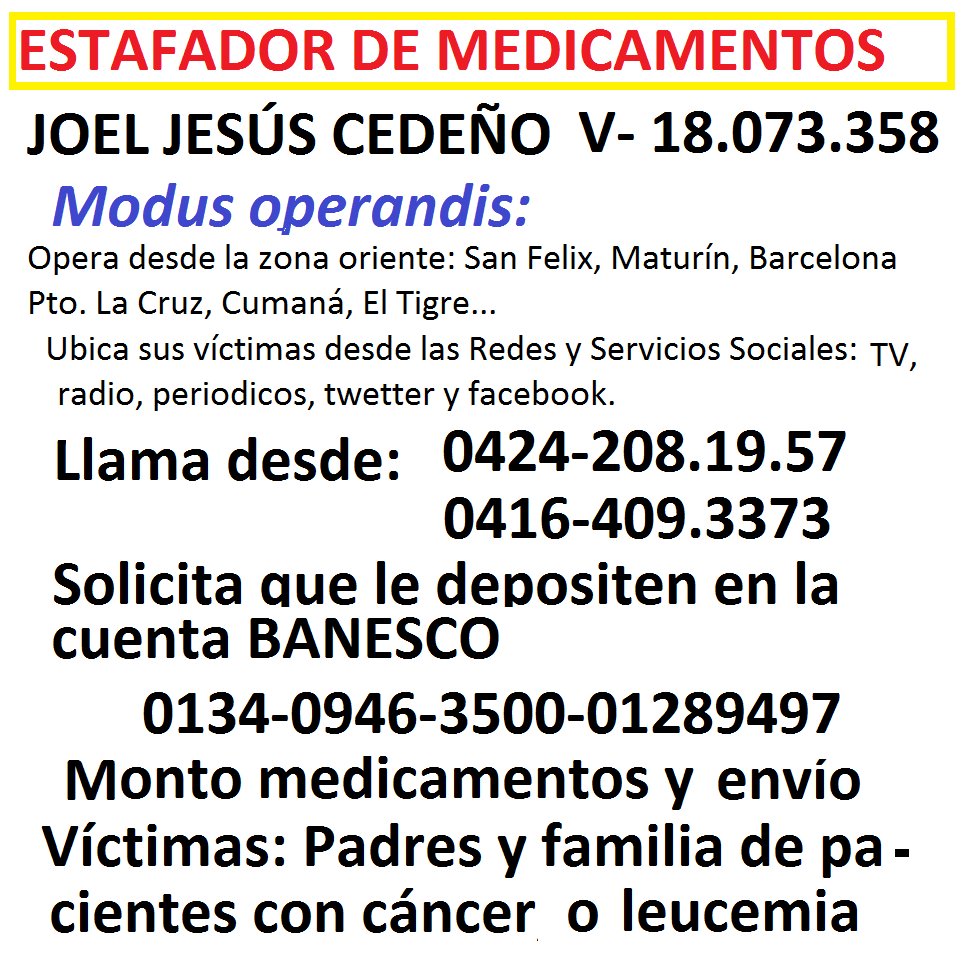 Luisdan3000's tweet photo. Fuimos víctima de este estafador: Joel Jesús Cedeño CI 18.73.358. Debemos unirnos contra la delincuencia.@AndresDuran_3D @AdrianaLippo https://t.co/vu1tFRuWS4