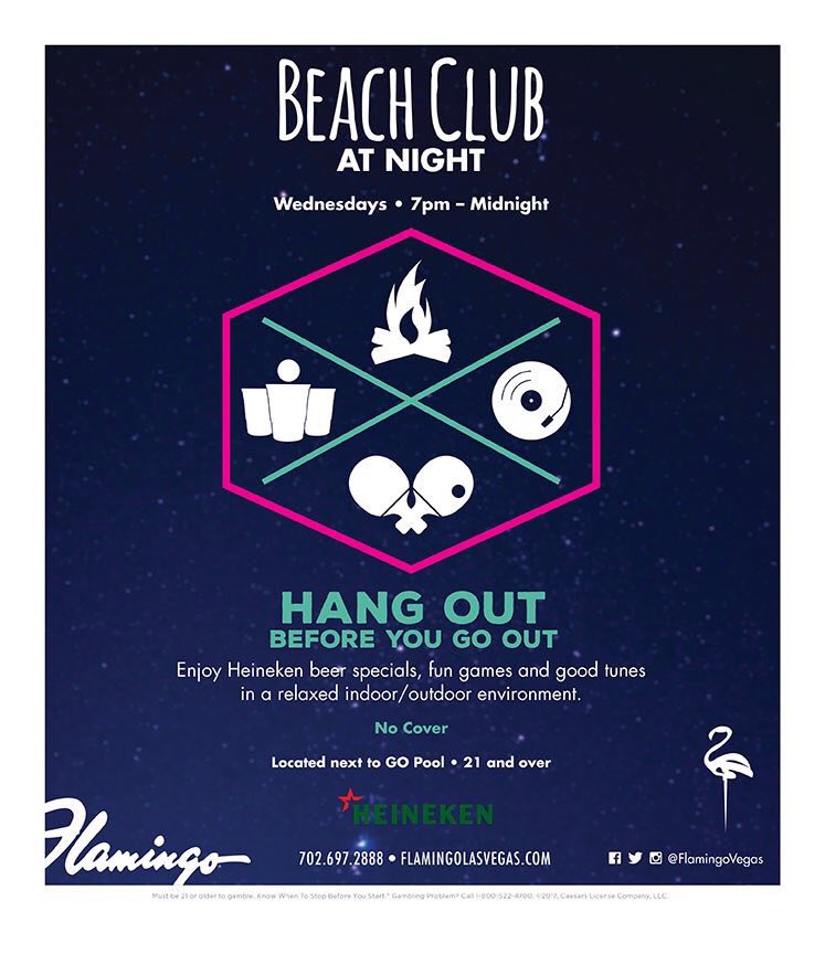 FlamingoVegas's tweet photo. On Wednesday's we beach club at night! #BCNight
7pm-12am! π΄π https://t.co/AX0fAel6oQ