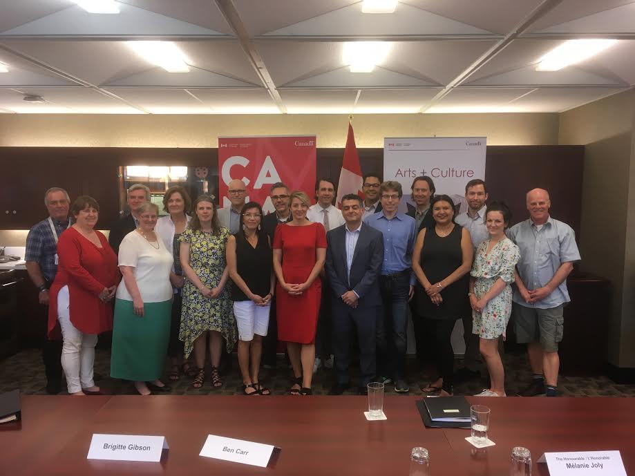 Ending day 1 in Winnipeg with a round table with cultural industry leaders to discuss creative industries. #digicancon #cdnpoli #Canada150