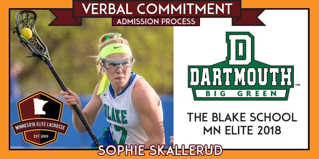 Congrats Sophie Skallerud on her commitment to play D1 at Dartmouth (admission process)! Go Big Green!  <a href="/DartmouthWLax/">Dartmouth W Lacrosse</a>