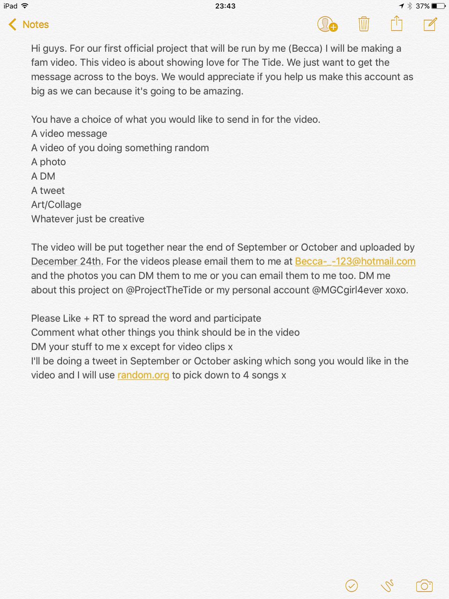 ProjectTheTide's tweet image. Here's the project guys. CAN WE GET ENTRIES AND VIDEO DONE FOR THE BOYS?. @TheTide @TheTideLevi @TheTideNate @TheTideDrew @TheTideAustin