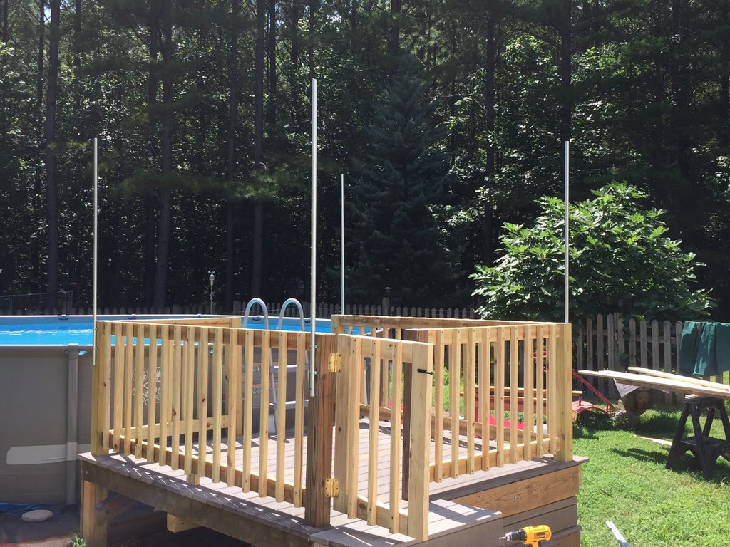 k9kayaks's tweet photo. @T_Fahrney @LucyFan4 @SandDollar04 Right now I feel like I have #LightningRods up 😳 Doing a frame for Shade Canopy for @carolinagrl254 to enjoy the deck w/ out #combusting LOL https://t.co/vLHZ7p4c1J