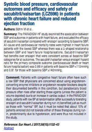 Sacubitril/valsartan: The PARADIGMHF study - ow.ly/DkWt30cNkwa #AUCardiologyReview