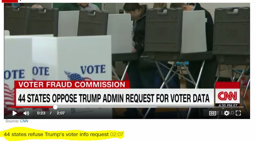 CNN lies: Claim 44 states rejected Trump request for voter information
