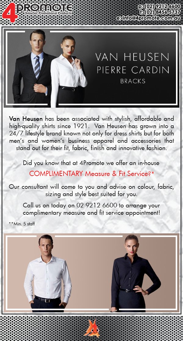 4promote's tweet photo. Van Heusen, Pierre Cardin and Bracks #4Promote, #PromotionalProducts, #VanHeusen, #PierreCardin, #Bracks, #BusinessWear https://t.co/O4q93LFcTZ