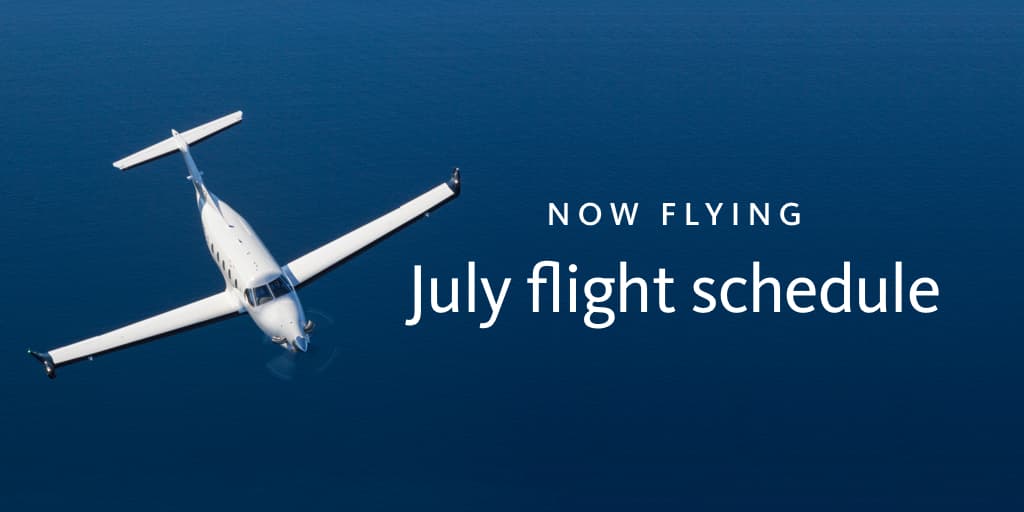 SurfAir's tweet image. Summer is in full swing and we have an exciting July flight schedule! Book a trial flight with #SurfAir at: bit.ly/2urb3Xs