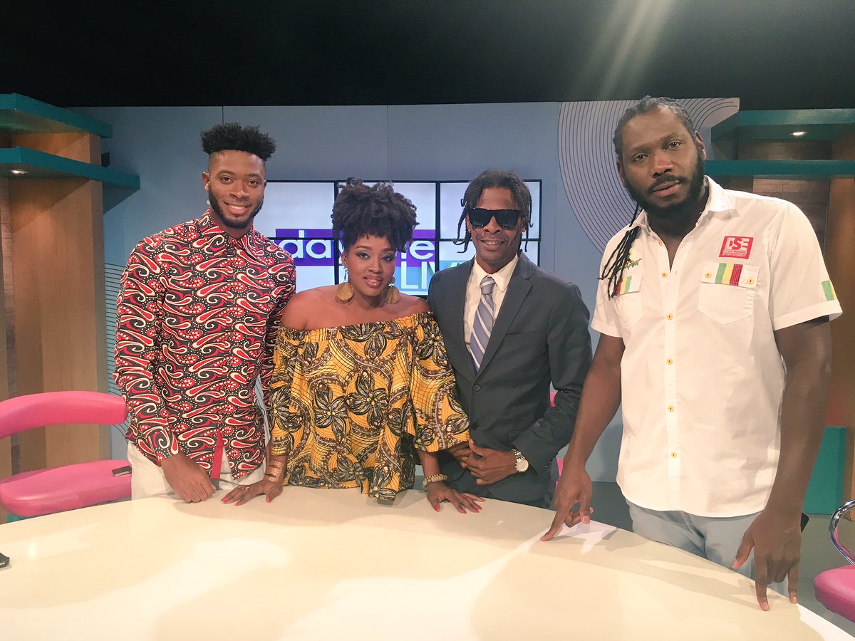 tvj_daytimelive's tweet photo. Coming up this Friday @ 1.05pm on daytime LIVE! @SkattaBurrell & @OneMrlexx joins @NeishaYen & @JoelNomdarkham for #daytimeCHAT https://t.co/yopPxvgLmq