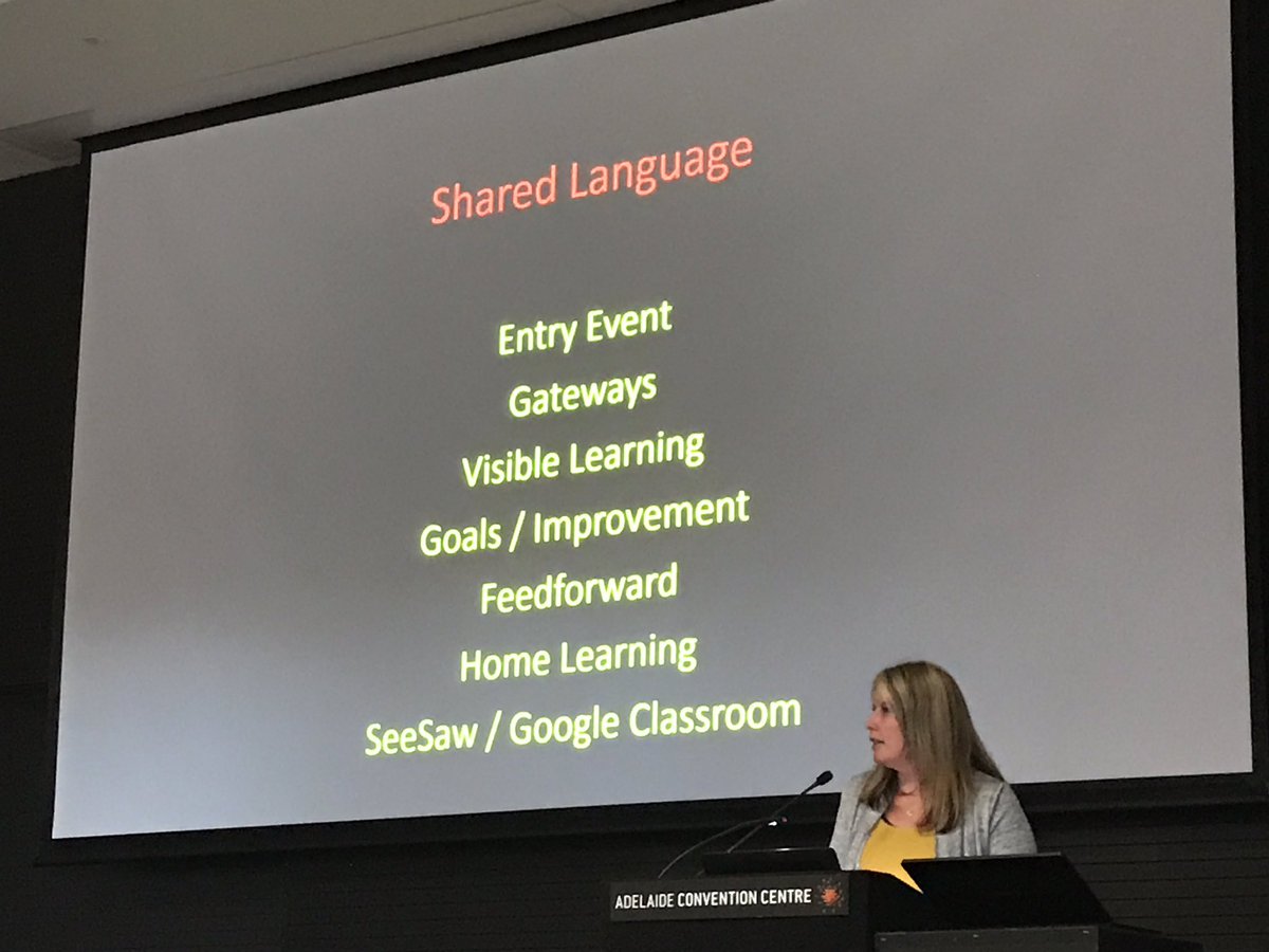 ShaneSchoff's tweet photo. A strong teaching and learning narrative requires a shared language @Jane_N_Mueller @derekbartels #ACLE5 https://t.co/susrkgFs9W