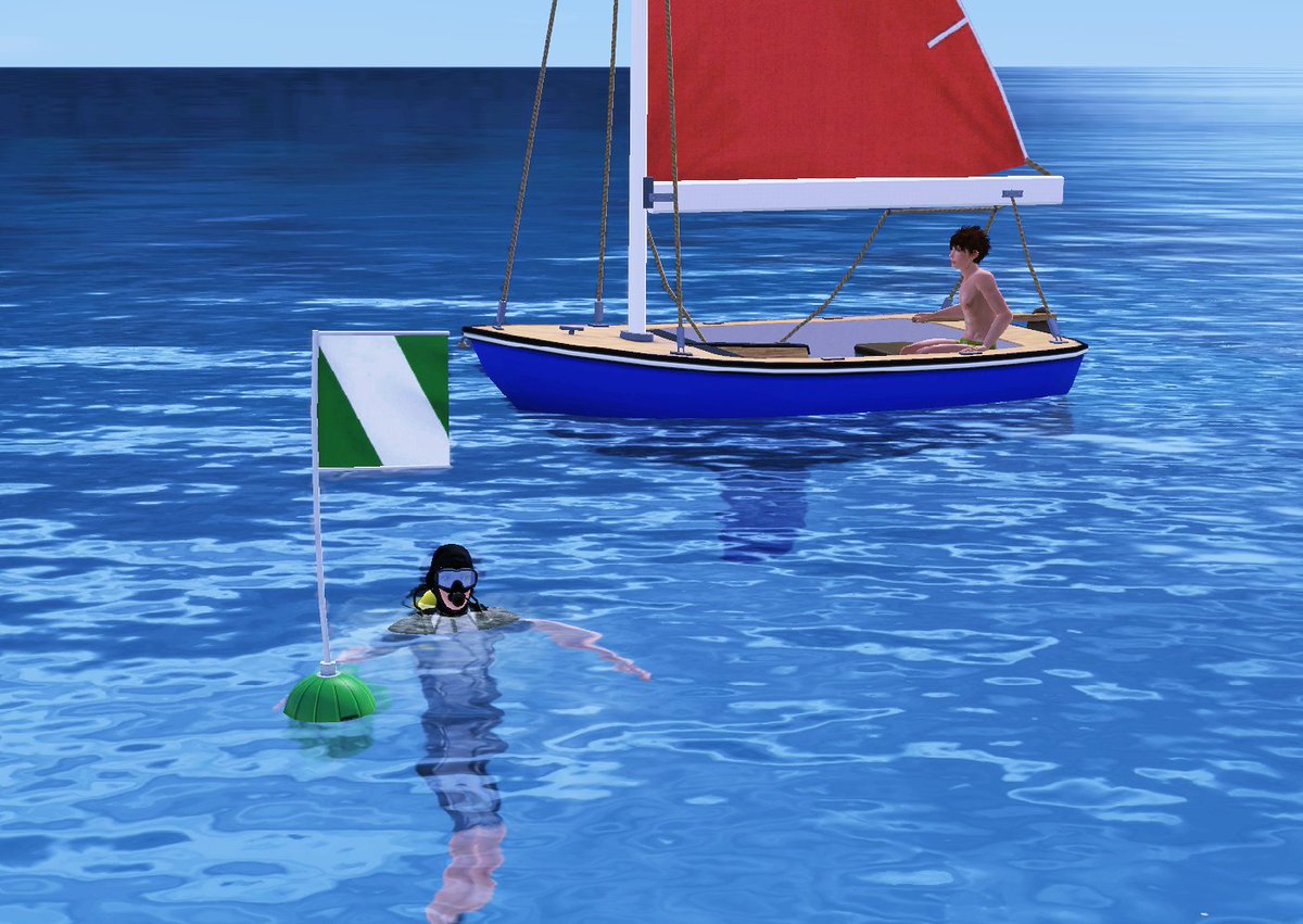 DrBox_Sims's tweet image. 남태평양에 놀러온 겹사돈의 신혼여행 일지 (5)
형오빠 둘은 석상 구경도 해보고 동생들이 추천해준대로 스쿠버 다이빙도 하러 갔는데... 타이치가 깊은 바다가 싫은건지 뭔지 스쿠버 다이빙 안하겠다고 요트에 죽치고 있어서 결국 야마토만 내려갔다옴 😅