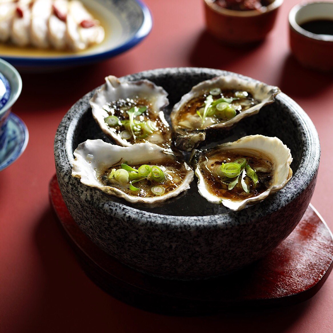 The Rockpool Files (@rockpoolfiles) on Twitter photo What better way to begin at #jadetemple than with freshly shucked oysters with ginger and black bean dressing.
Photo: <a href="/jasonloucas/">Jason Loucas</a> What better way to begin at #jadetemple than with freshly shucked oysters with ginger and black bean dressing.
Photo: <a href="/jasonloucas/">Jason Loucas</a>