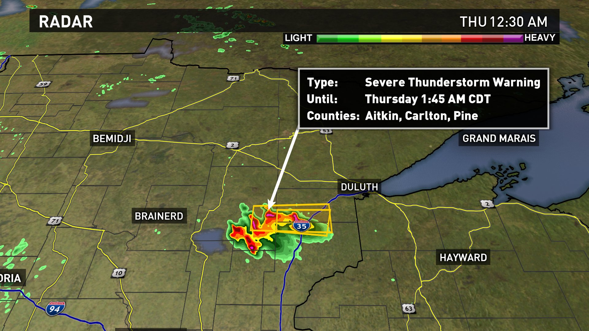 KARE 11 Weather on Twitter "A severe thunderstorm warning has been