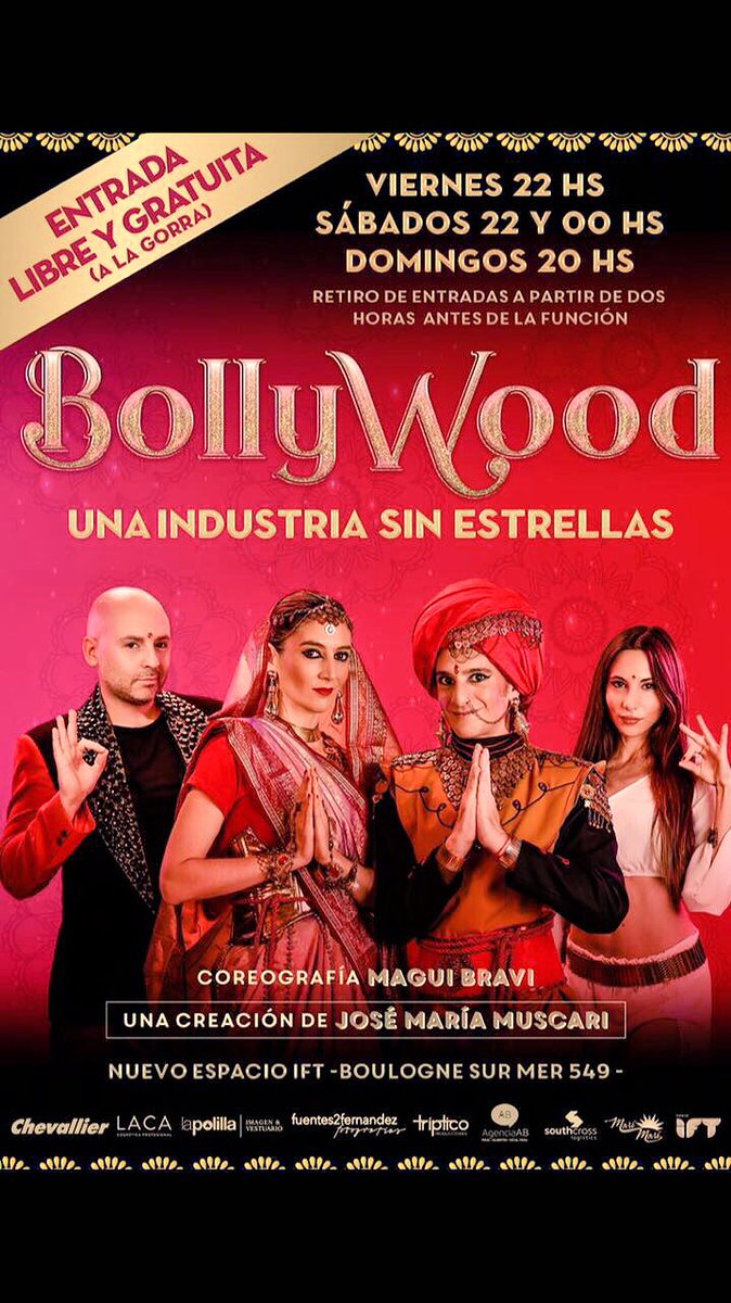 Divina nota  para <a href="/revistaLlegas/">revista Llegás</a> sobre el éxito y el fenómeno teatral @Bollywood_OK en <a href="/espacio_ift/">Espacio IFT</a> 

NO TE LO PODES PERDER ESTE FINDE !