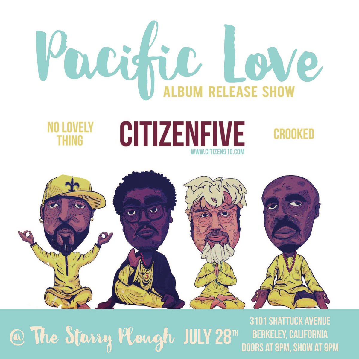 Citizen5Music's tweet photo. 7/28 Join us at @starryploughpub along w/ @nolovelything &amp; #TheCrookedStuff (Crooked) for our Album Release show. https://t.co/HtWprqb6MA https://t.co/GUt2HoB1A8