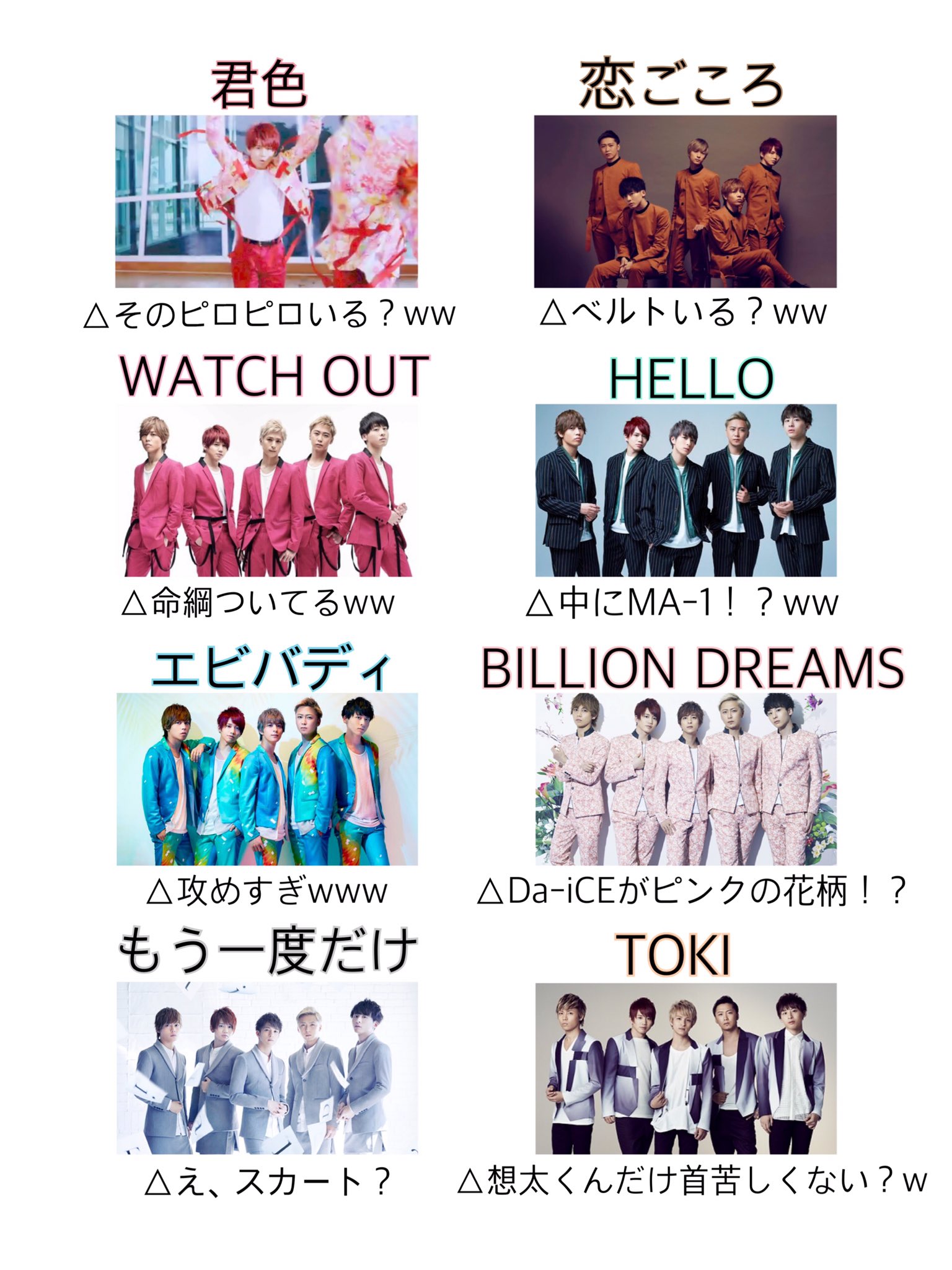 Da Ice加工画像factory Da Ice歴代ツイッターで物議を醸した衣装8選 更新しました W 出始めは色々意見があっても なんだかんだ最終的に好きになるんですよね笑 Da Ice T Co 497peaf0f1 Twitter