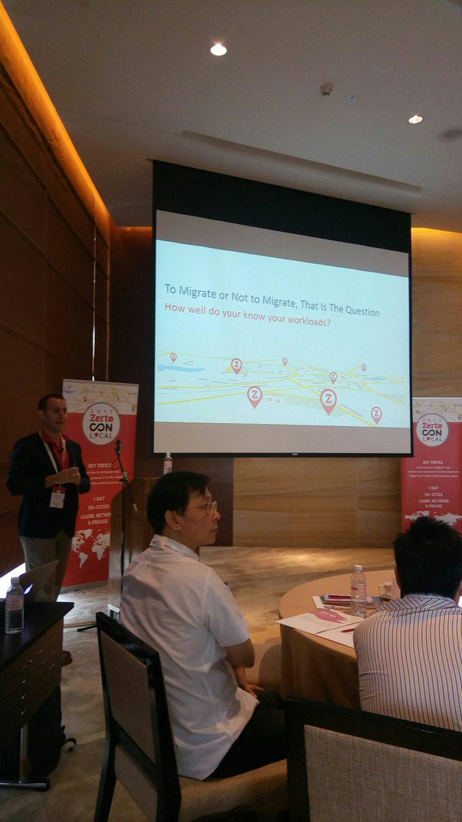DSAnewsportal's tweet photo. #ZertoCon #ZertoCONlocal Philip Hilton on How well do you know your workloads? #KualaLumpur @Zerto https://t.co/j7tr66bWN7