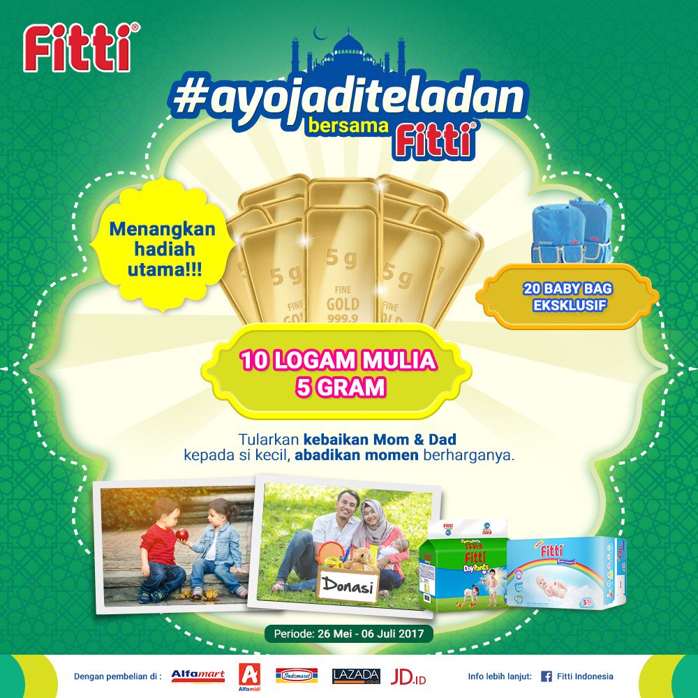 Hari ini hari terakhir untuk program #AyoJadiTeladan Bersama Fitti loh Moms. bit.ly/2tL5wxm