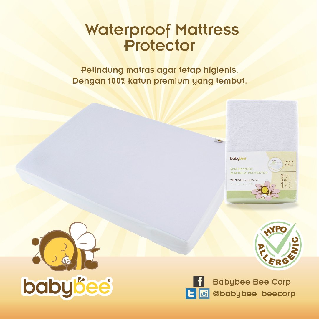 babybee_beecorp's tweet photo. Untuk melindungi mattrass si kecil dari tumpahan makanan/minuman atau ompol, gunakan Babybee Waterproof Mattress Protector...
(1) https://t.co/UJiKbo5QrL