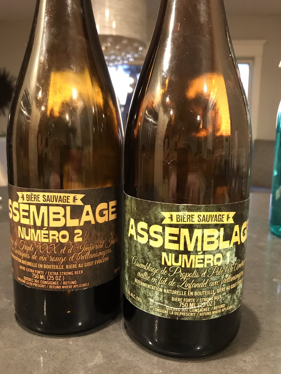 Wine barrel aged beer is great. Throw some Brett in and it is kryptonite, I must buy! <a href="/BrasserieDunham/">Brasserie Dunham</a> Assemblage 1&amp;2 <a href="/GoodBeerTweet/">#goodbeer 🍻😎</a>