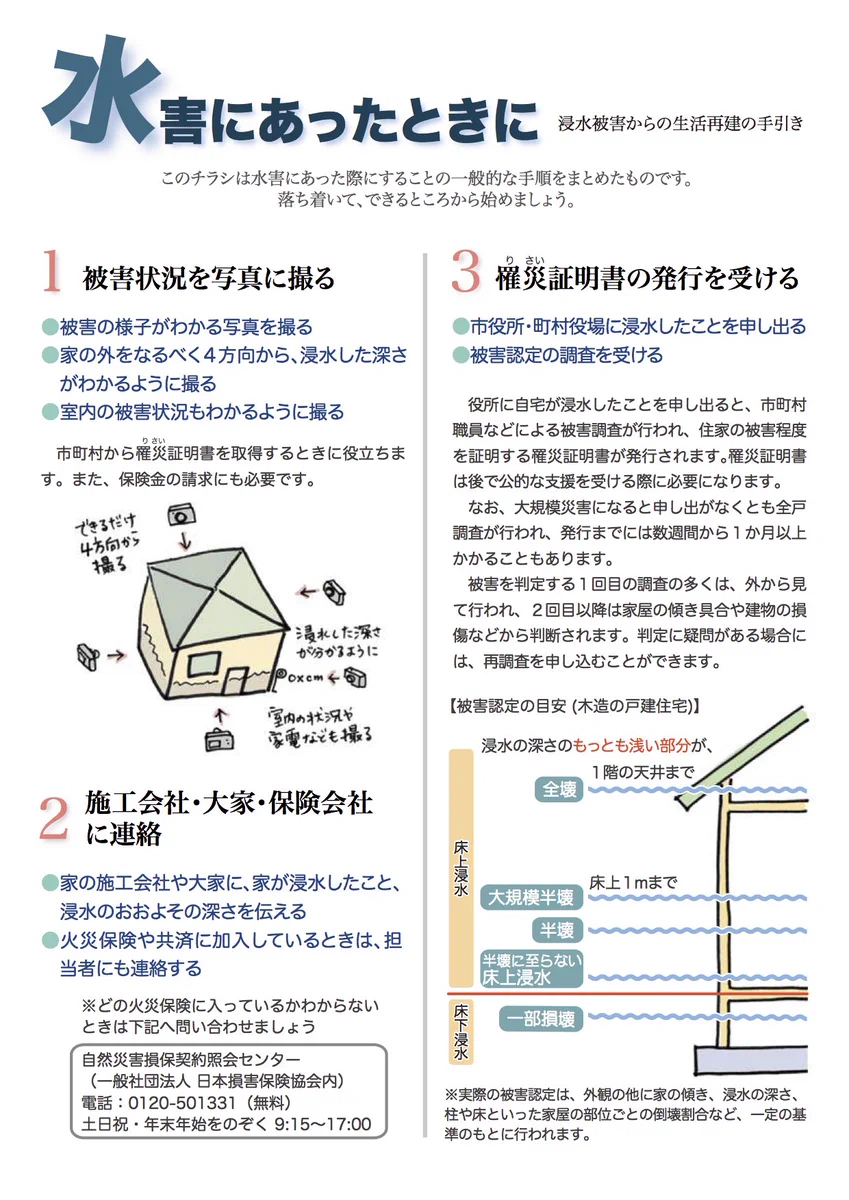 水害にあった時の対処法！知っていると役に立つ生活再建方法