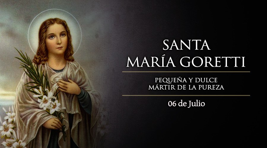 Sta María Goretti murió asesinada cuando un joven intentó violarla. La niña, de 12 años, dijo que prefería morir antes que ofender a #Dios.